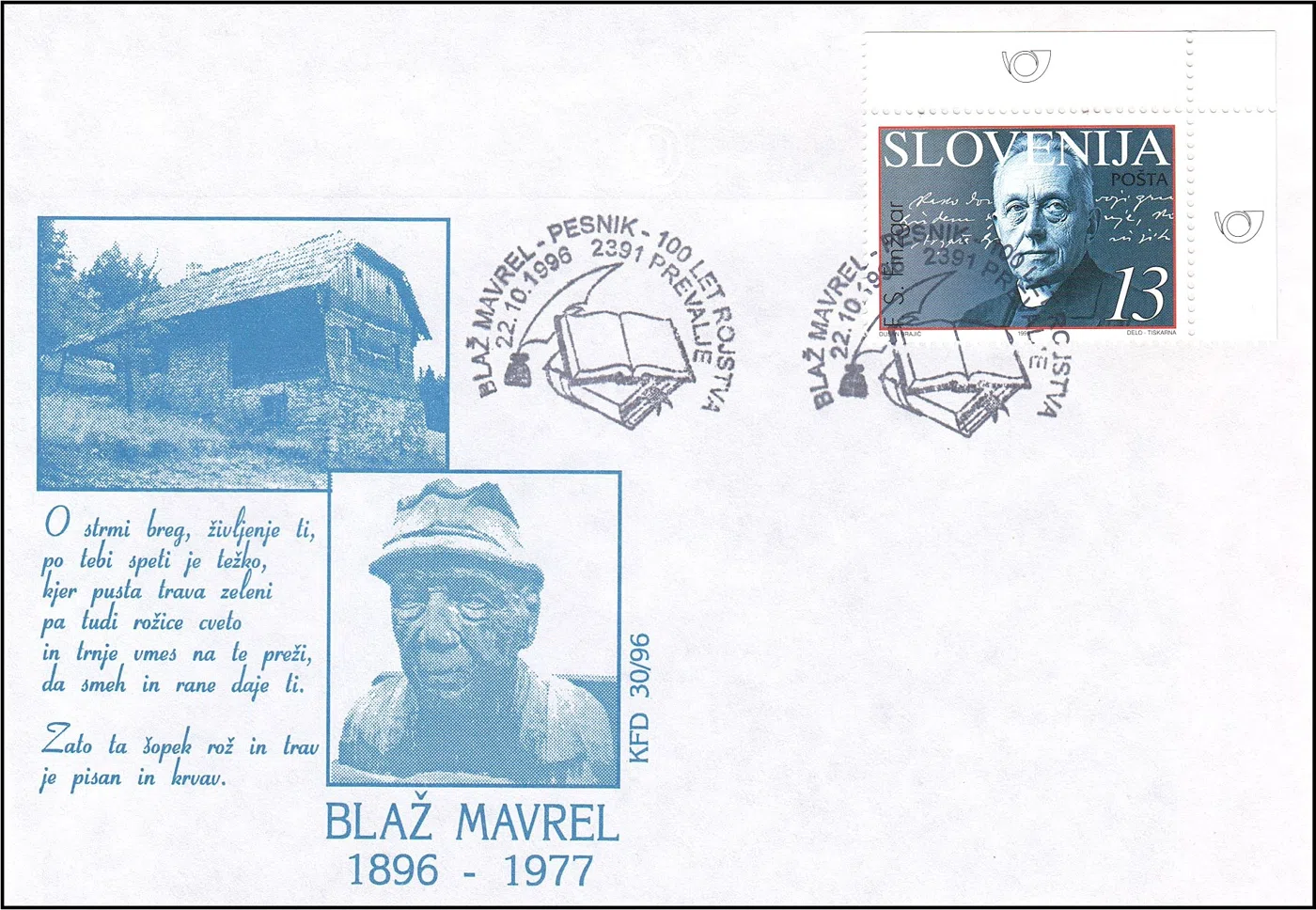 100 LET ROJSTVA BLAŽ MAVREL - PESNIK